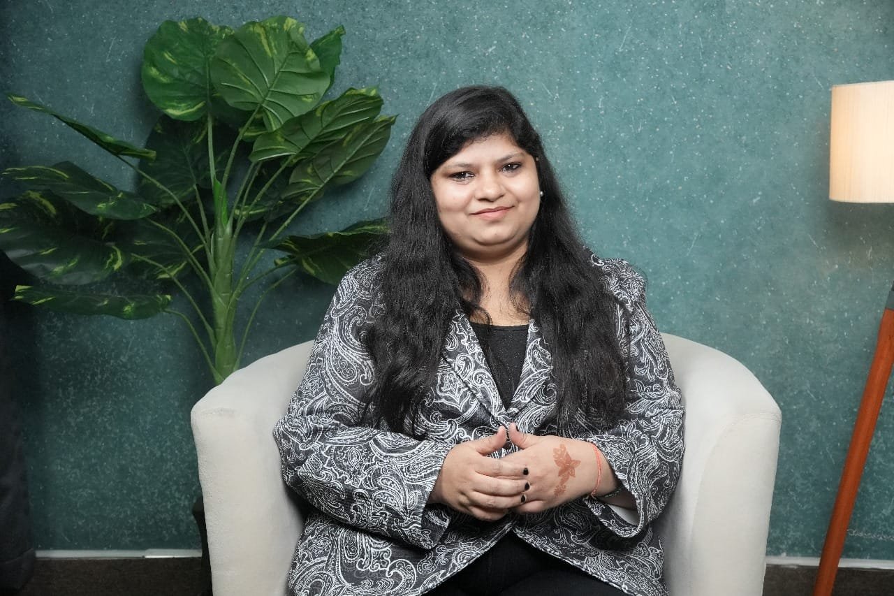 Khusboo Rani Patel seated in her coaching space